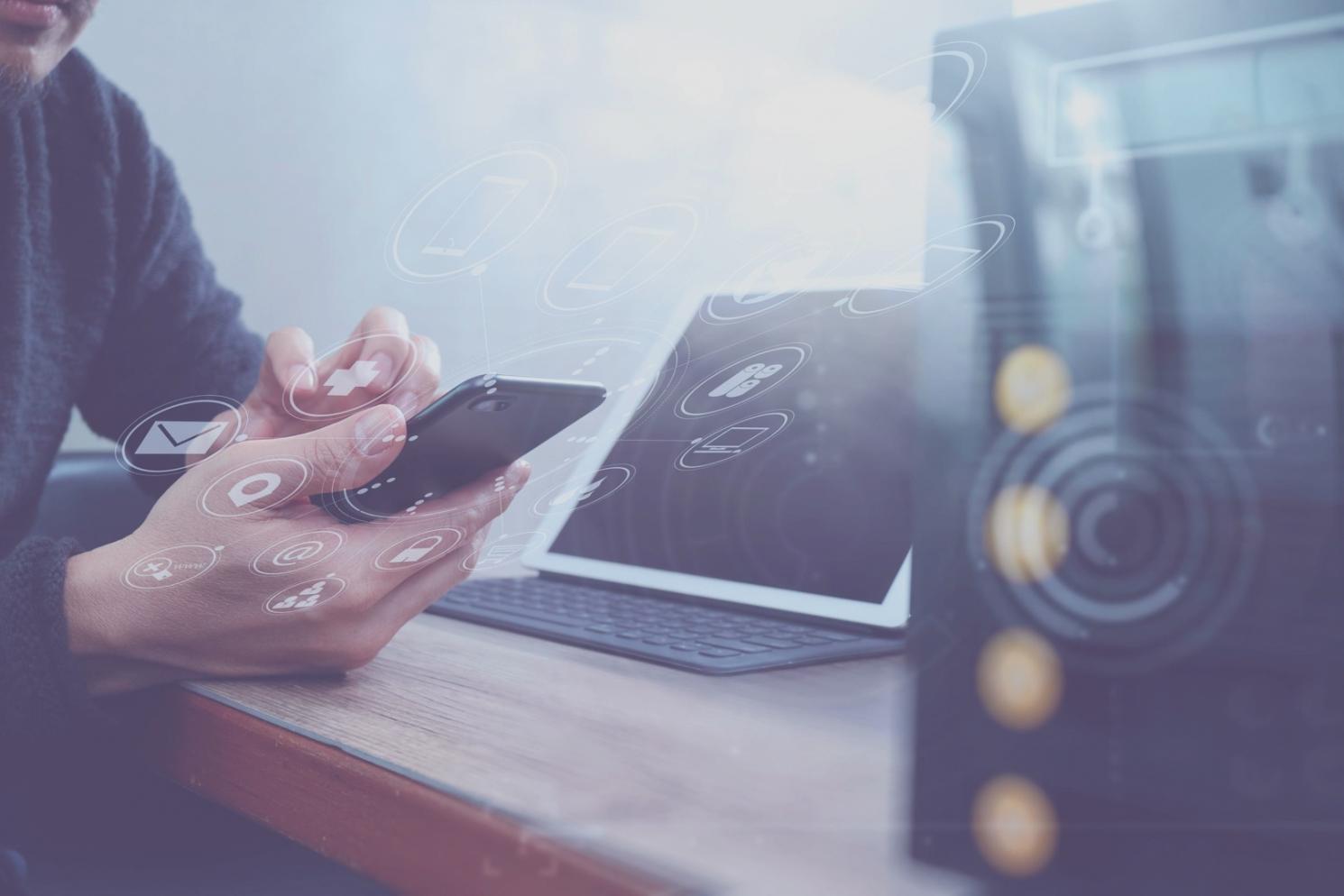 Responsive layout patterns displayed across screen sizes